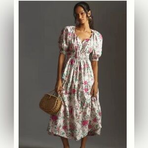 Anthropologie THE SOMERSET MAXI DRESS: PUFF-SLEEVE EDITION